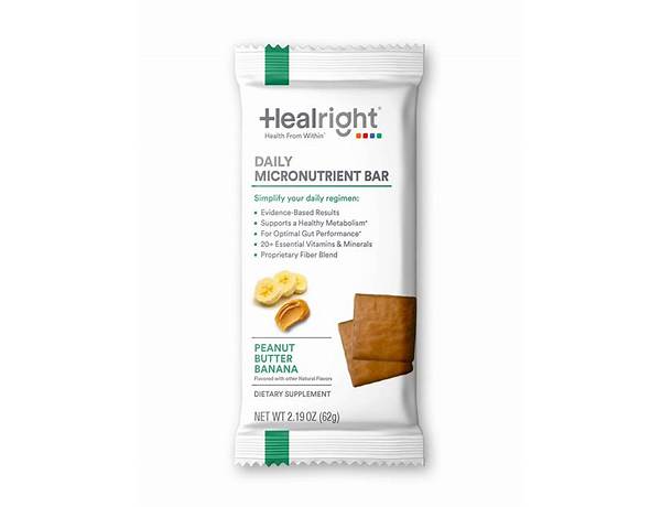 Daily micronutrient bar ingredients