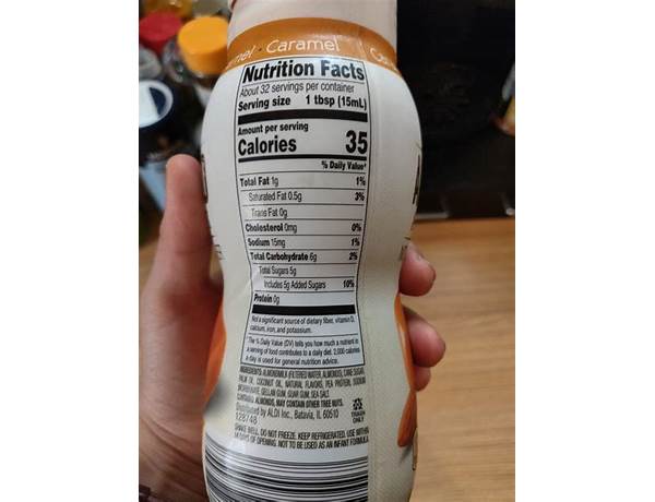 Dairy free almond creamsr food facts