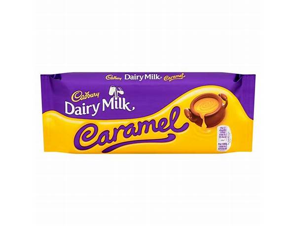 Dairy milk caramel chocolate bar food facts