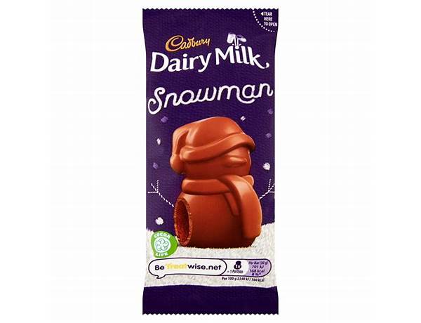 Dairy milk snowman chocolate mousse 30g food facts