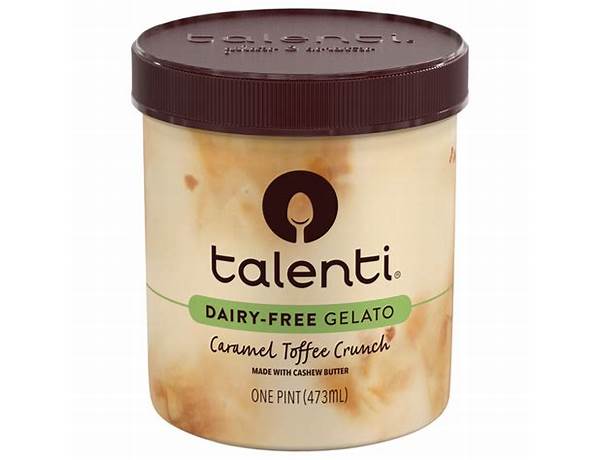 Dairy-free gelato, caramel toffee crunch nutrition facts