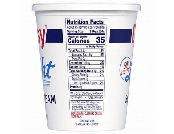 Dairy-free sour cream nutrition facts
