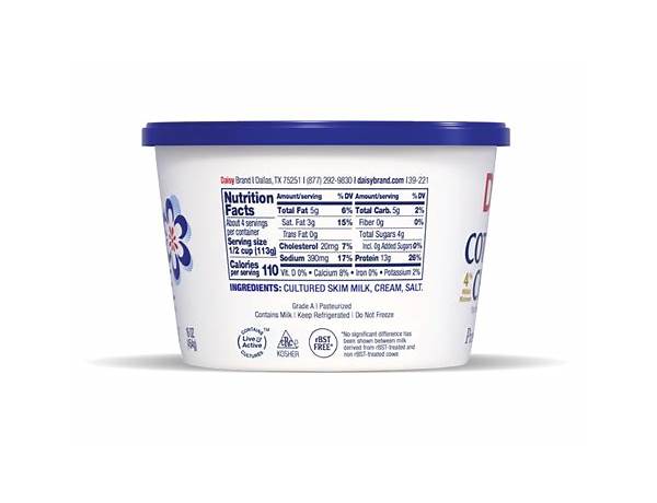 Daisy brand, cottage cheese food facts