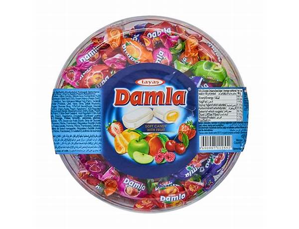 Damla assorted soft candy center filled fruit chew ingredients