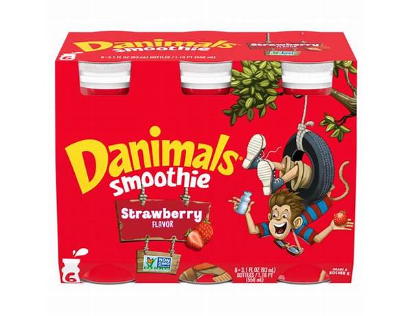 Danimals smoothie strawberry 6 pk ingredients