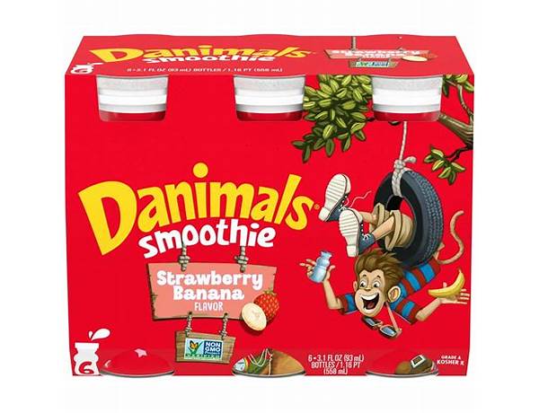 Danimals strawberry banana smoothie food facts