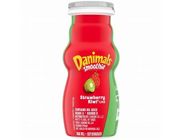 Dannon, danimals, smoothie drink, strikin' strawberry kiwi nutrition facts