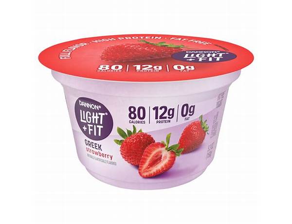 Dannon light + fit greek strawberry yogurt ingredients