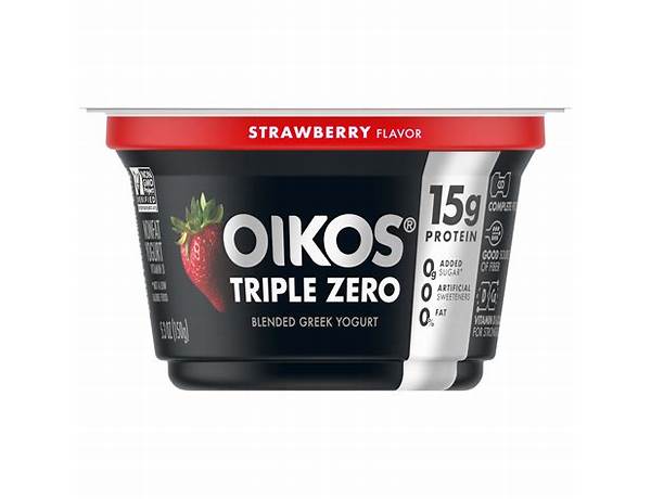 Dannon oikos triple zero greek nonfat yogurt strawberry ingredients