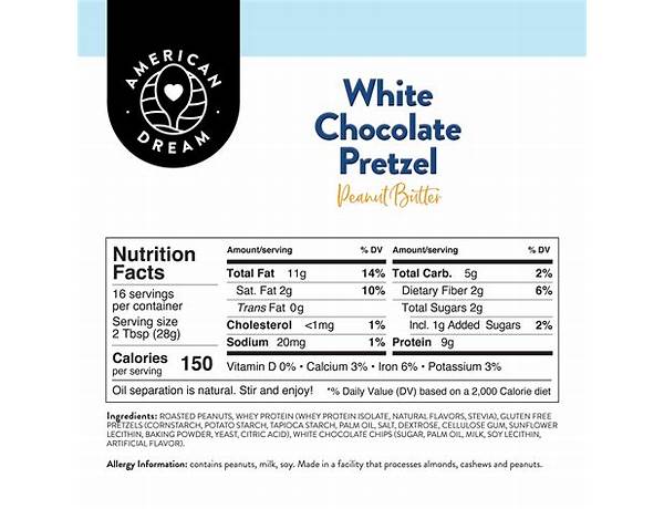 Dark chocalte pretzels nutrition facts