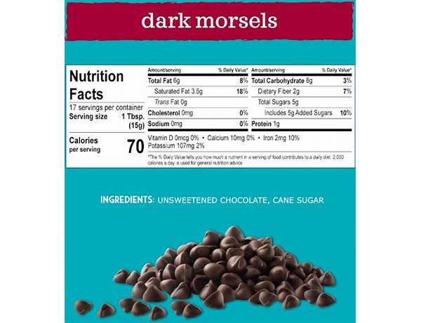 Dark chocolate chips food facts