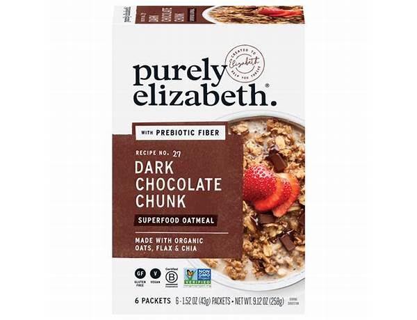 Dark chocolate chunk superfood oatmeal food facts