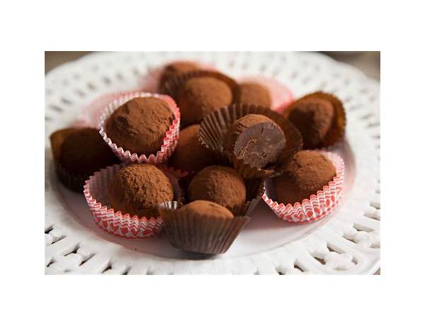 Dark chocolate collection truffles ingredients
