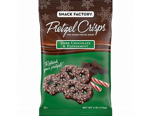 Dark chocolate covered pretzels with peppermint pieces, peppermint food facts