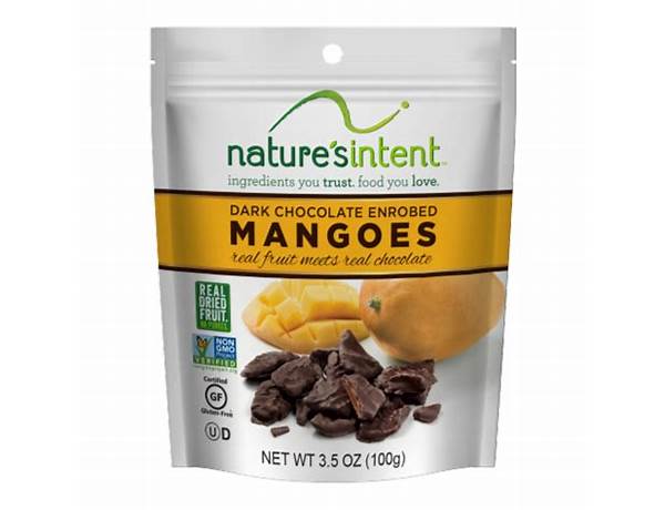 Dark chocolate enrobed mangoes food facts