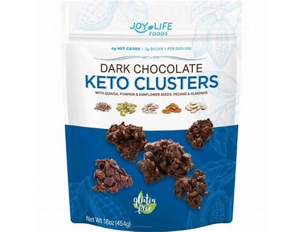 Dark chocolate keto clusters food facts