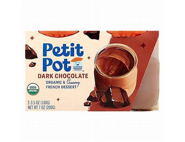 Dark chocolate petit pot food facts