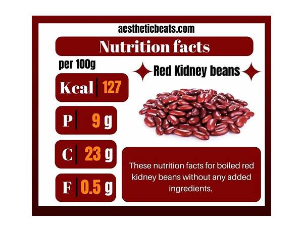 Dark red kidney beans nutrition facts