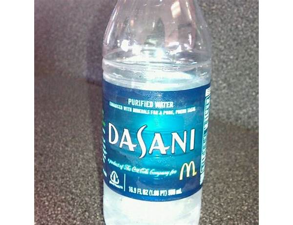 Dasani purified water food facts