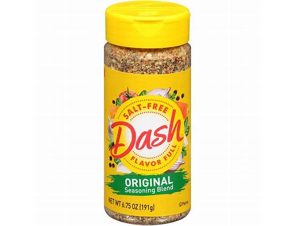 Dash salt-free flavor blend food facts