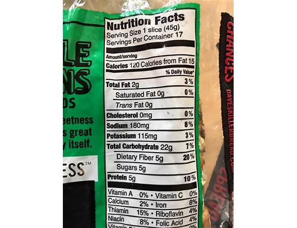 Dave's killer bread food facts