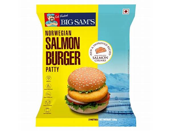 Dave's norwegian salmon burgers food facts