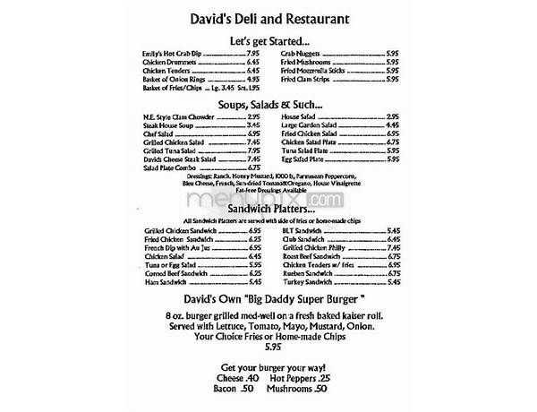 David’s Deli, musical term