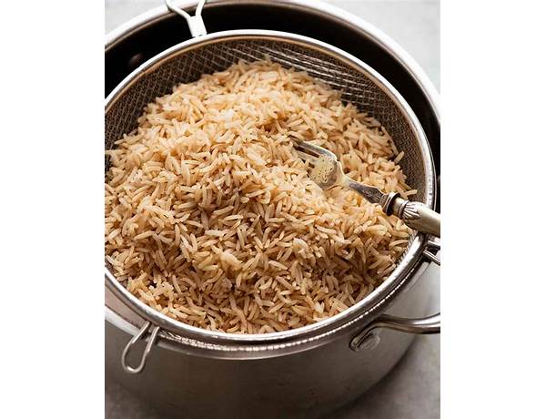 Deep brown basmati rice ingredients