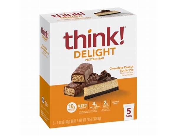 Delight protein bar chocolate peanut butter pie food facts