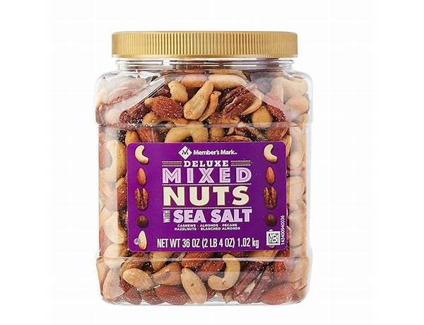 Deluxe mixed nuts roasted with sea salt food facts