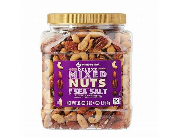 Deluxe mixed nuts roasted with sea salt ingredients
