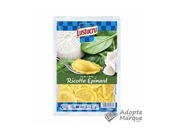 Demi lune ricotta epinard nutrition facts