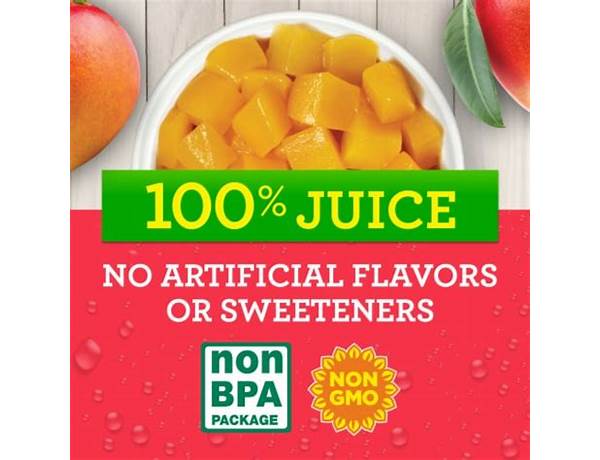 Diced mango in 100% juice food facts