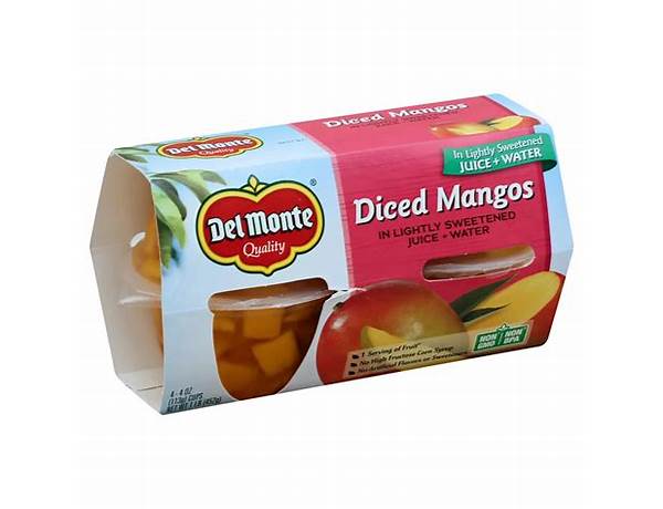 Diced mangos food facts