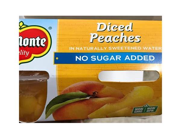 Diced peaches fruit cup snacks food facts