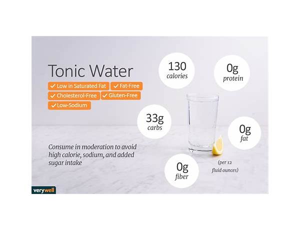 Diet tonic water food facts
