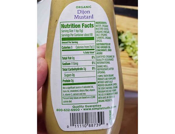 Dijon mustard nutrition facts