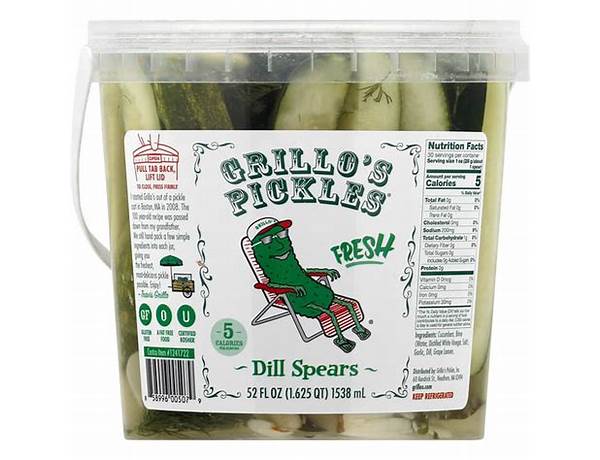 Dill pickle spears ingredients