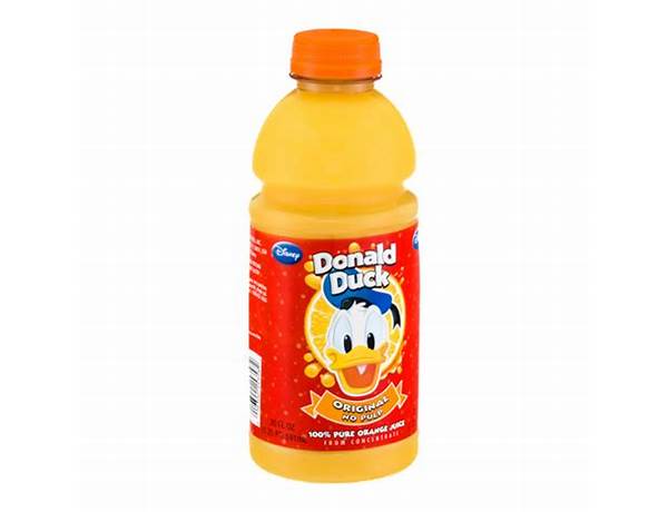 Disney original no pulp pure orange juice food facts