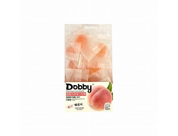 Dobby white peach juice sweet food facts