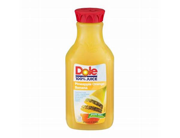 Dole pineapple orange banana juice - ingredients