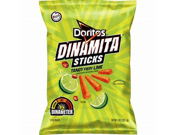 Doritos dinamita sticks tangy fiery lime food facts