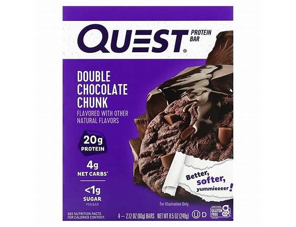 Double chocolate chunk protein bar ingredients