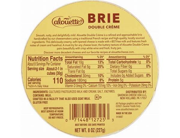 Double cream brie ingredients