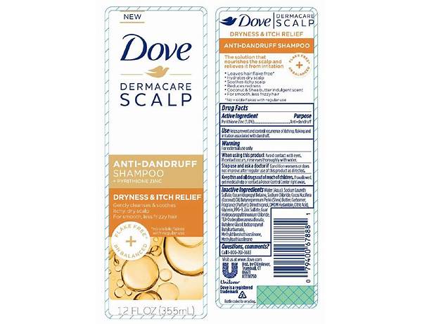 Dove dermacare scalp nutrition facts