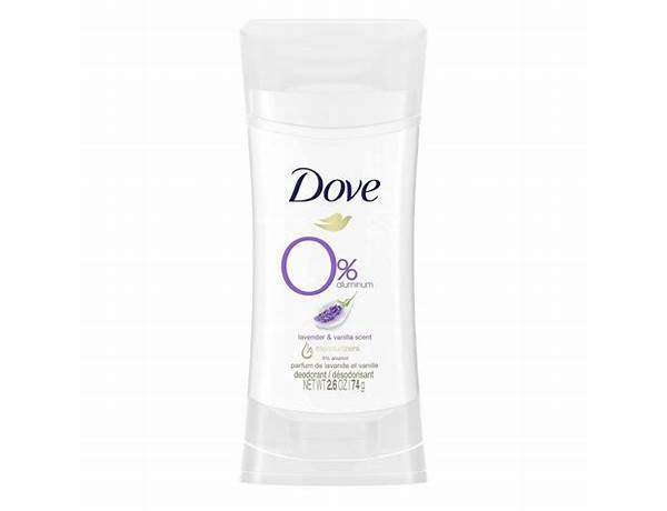 Dove lavender and vanilla deoderant - food facts