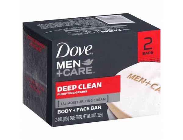 Dove men care bar soap nutrition facts