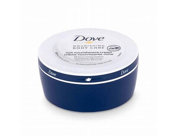 Dove nourishing body care food facts