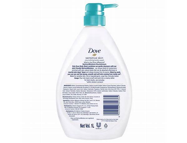 Dove sensitive skin body wash - nutrition facts