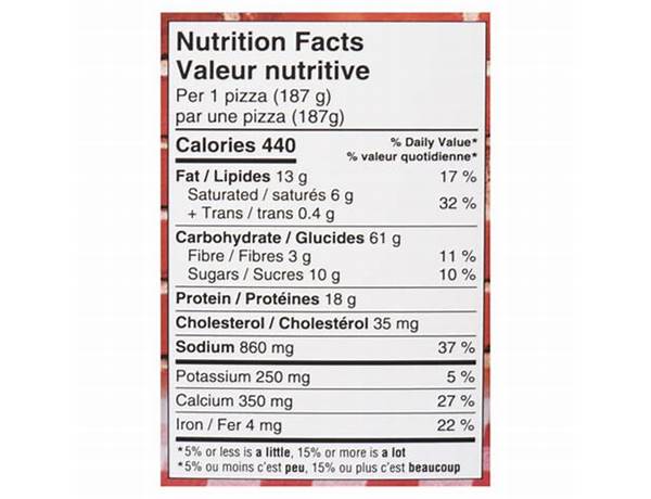 Dr.  oetker nutrition facts